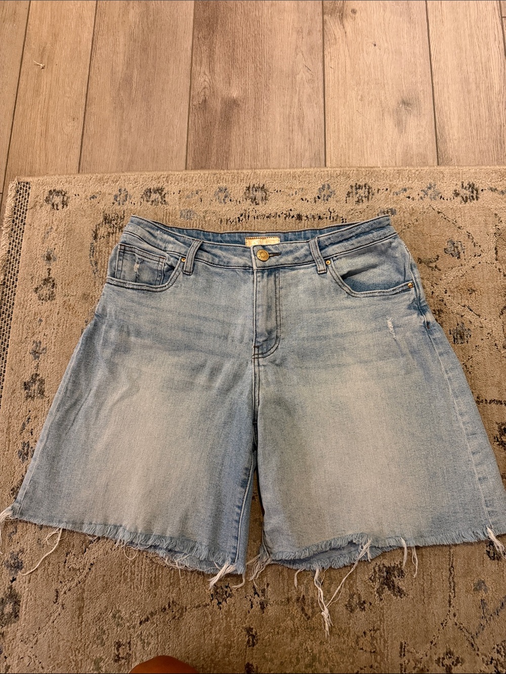 Kut from the Kloth Light Blue Distressed Denim Cutoff Shorts